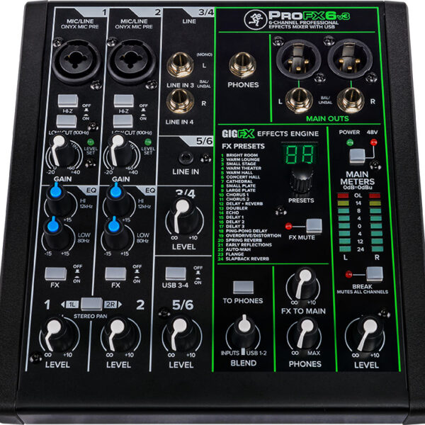 Professional Effects Mixer MACKIE PROFX6V3