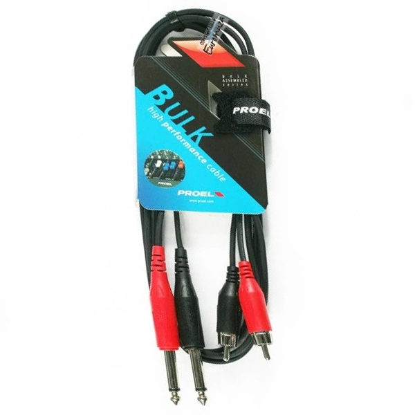 RCA x 2 to 6.3mm Mono x 2 Cable PROEL – BULK555LU18