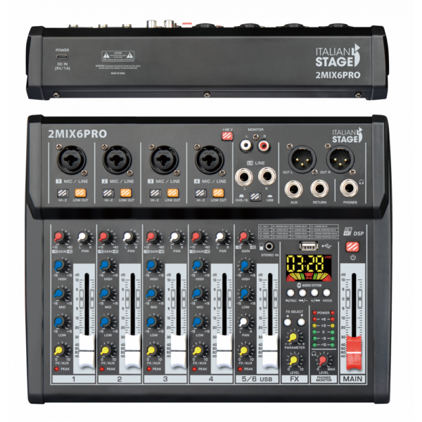 Recorder and Effects Mixer - ITALIAN STAGE 2MIX6 PRO